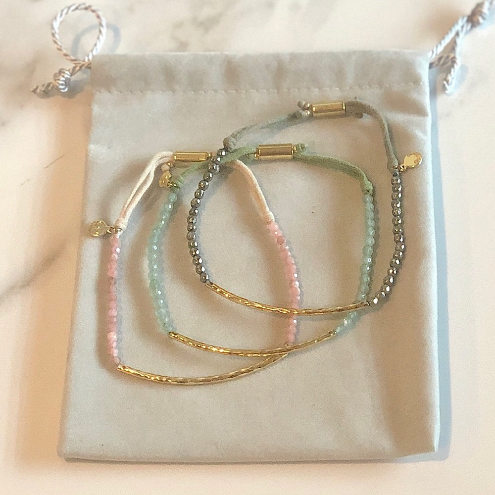 Set of 3 Gorjana Power Gemstone Bracelets